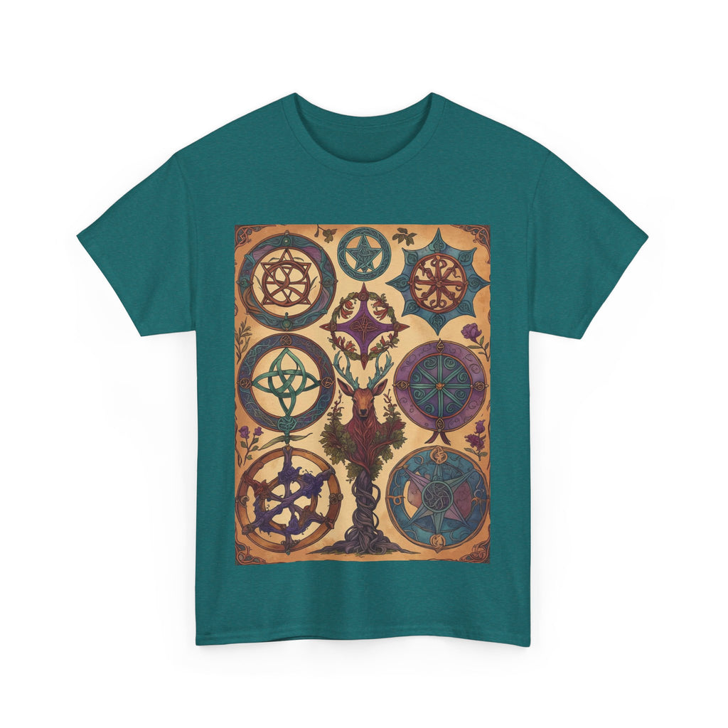 Mystical Art Unisex Heavy Cotton Tee, Trendy T-Shirt, Spiritual Vibes Tee, Gifting for Holidays, Everyday Wear