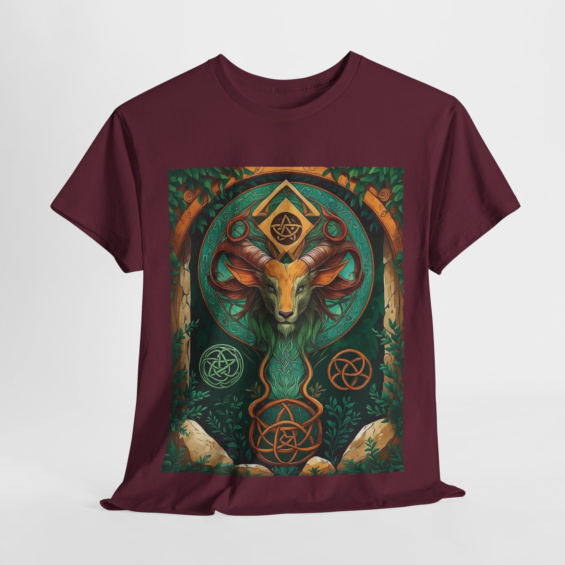 Mystical Graphic Tee, Unisex Heavy Cotton Tee, Bohemian Style Shirt, Gift for Spirituality, Witchy Fashion, Crystal Lover T-Shirt