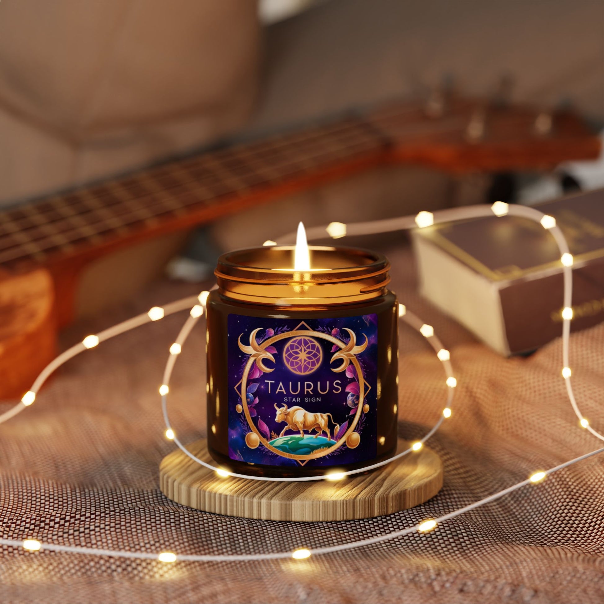 Taurus Scented Soy Candle, Astrology Decor, Zodiac Gift for Taurus, Birthday Gift, Home Fragrance, Spiritual Candle