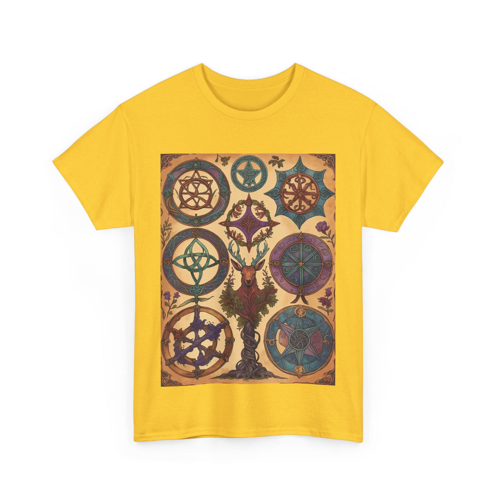 Mystical Art Unisex Heavy Cotton Tee, Trendy T-Shirt, Spiritual Vibes Tee, Gifting for Holidays, Everyday Wear