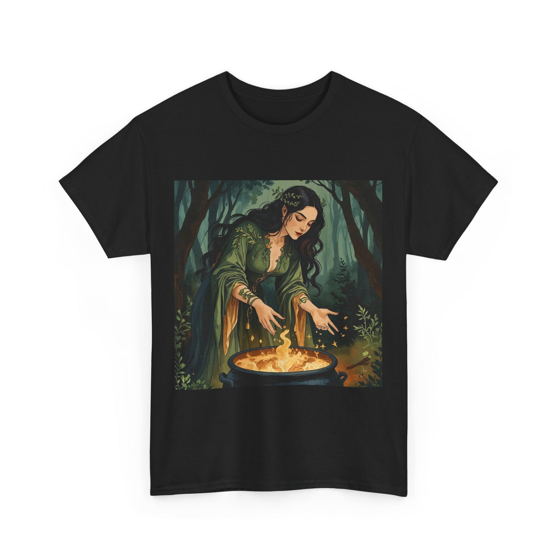 Mystical Unisex Heavy Cotton Tee - Perfect for Sorcery Lovers, Festivals, Gifts, Casual Wear, and Witchy Vibes, Get Your Magic On!
