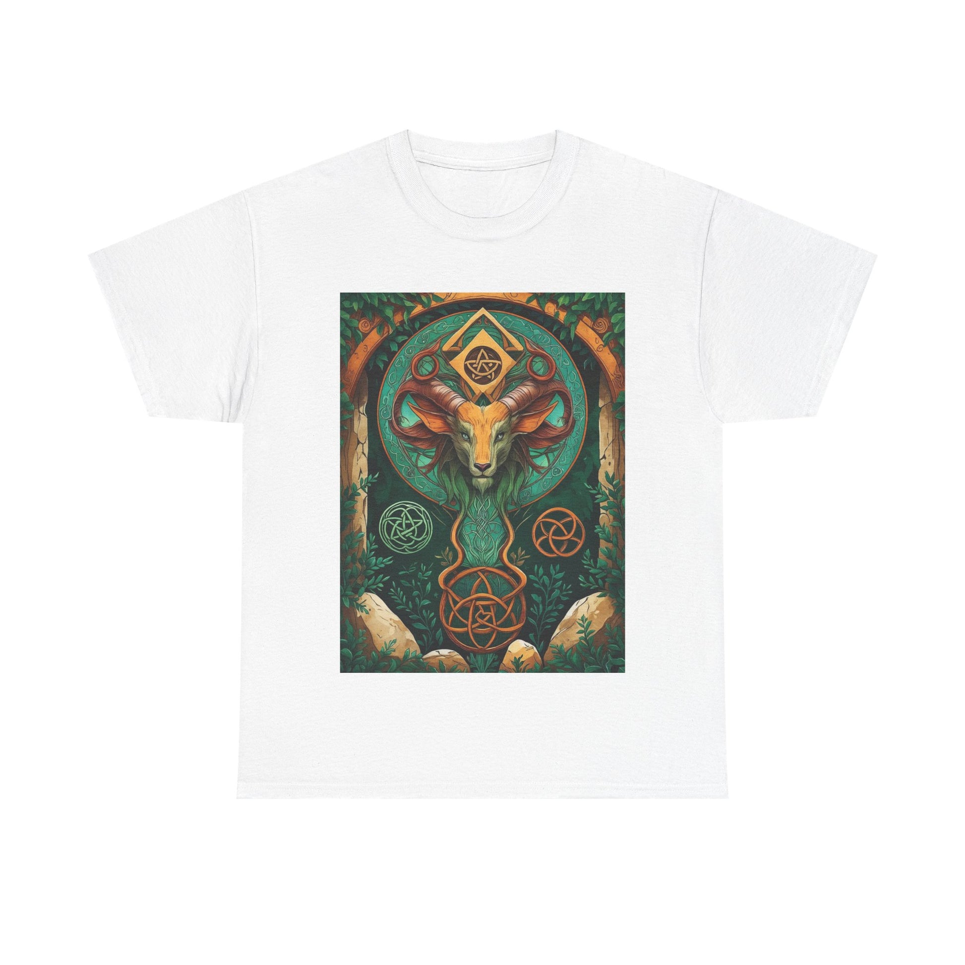 Mystical Graphic Tee, Unisex Heavy Cotton Tee, Bohemian Style Shirt, Gift for Spirituality, Witchy Fashion, Crystal Lover T-Shirt