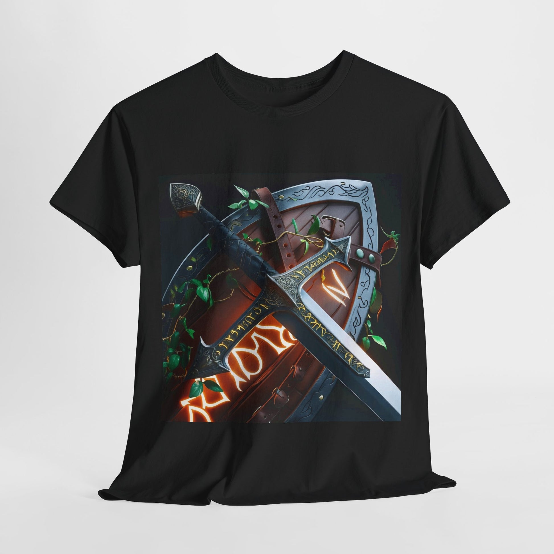 Fantasy Adventure Unisex Heavy Cotton Tee, Gaming Shirt, Geek Apparel, Wizard Graphic Tee, Unique Gift for Gamers