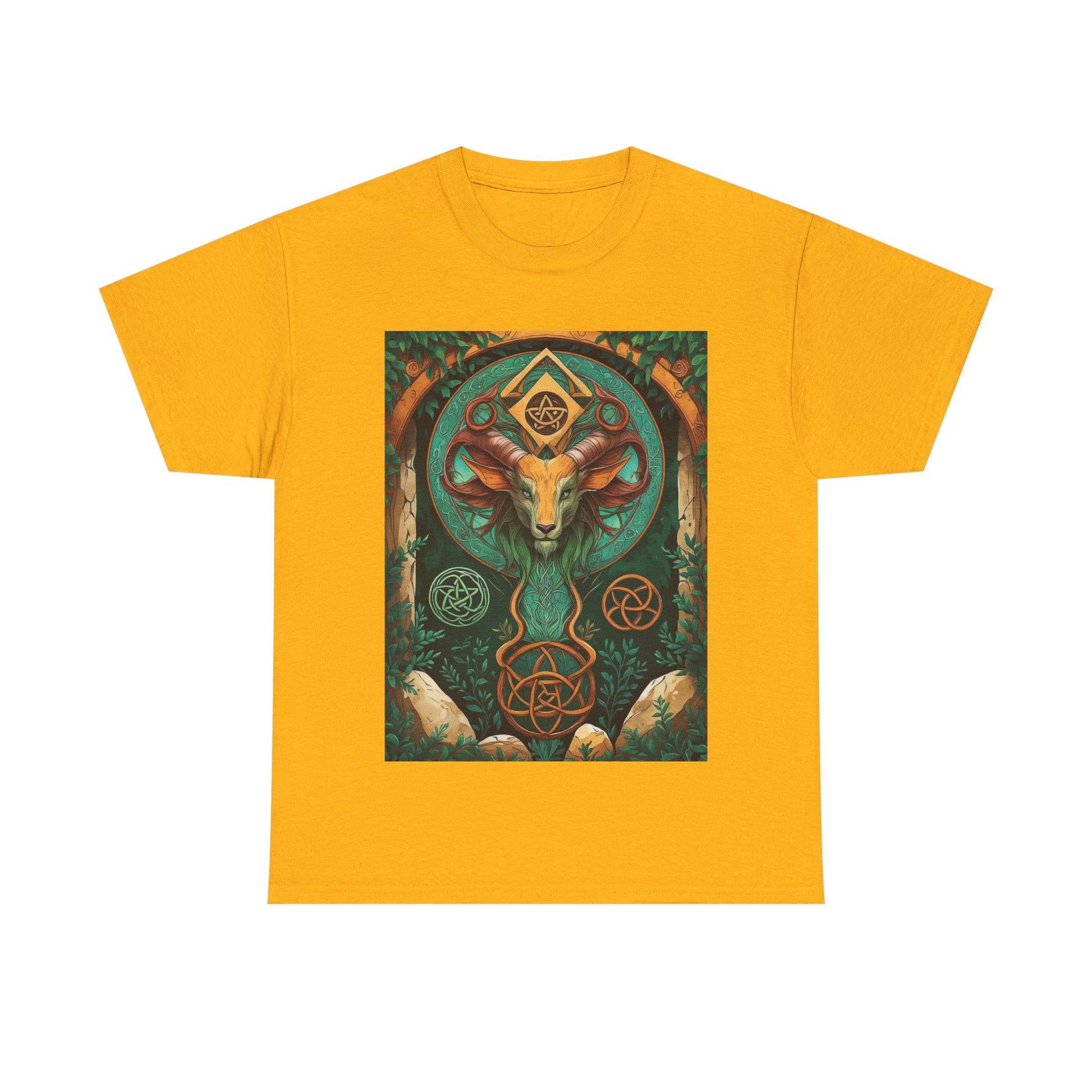 Mystical Graphic Tee, Unisex Heavy Cotton Tee, Bohemian Style Shirt, Gift for Spirituality, Witchy Fashion, Crystal Lover T-Shirt