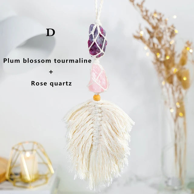 Raw Stone Handmade Woven Dream/Sun Catcher