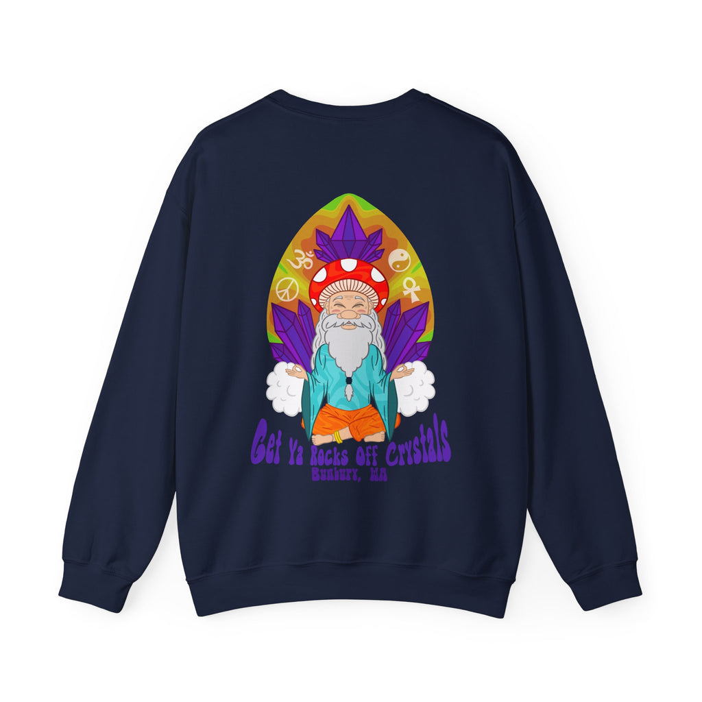 Trippy Blue Lotus Crewneck Sweatshirt - Psychedelic Unisex Jumper, Hippie Pullover, Spiritual Lotus Flower Sweatshirt.