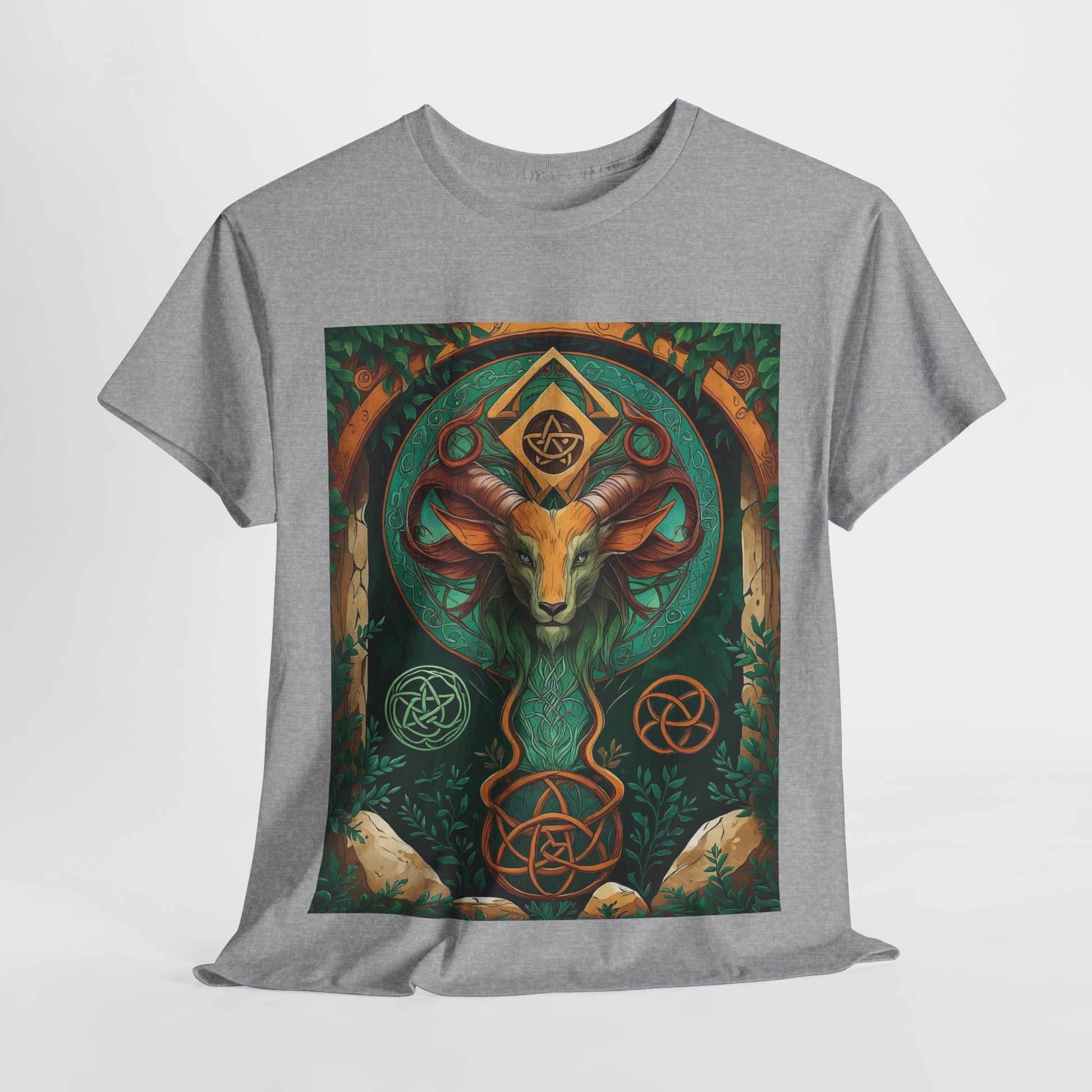 Mystical Graphic Tee, Unisex Heavy Cotton Tee, Bohemian Style Shirt, Gift for Spirituality, Witchy Fashion, Crystal Lover T-Shirt