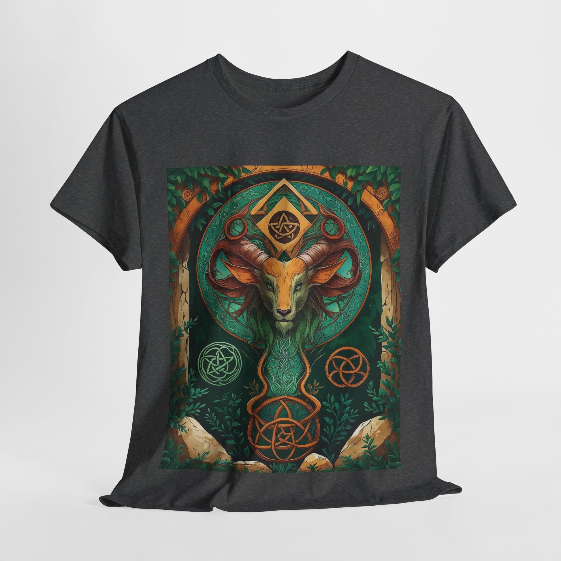 Mystical Graphic Tee, Unisex Heavy Cotton Tee, Bohemian Style Shirt, Gift for Spirituality, Witchy Fashion, Crystal Lover T-Shirt