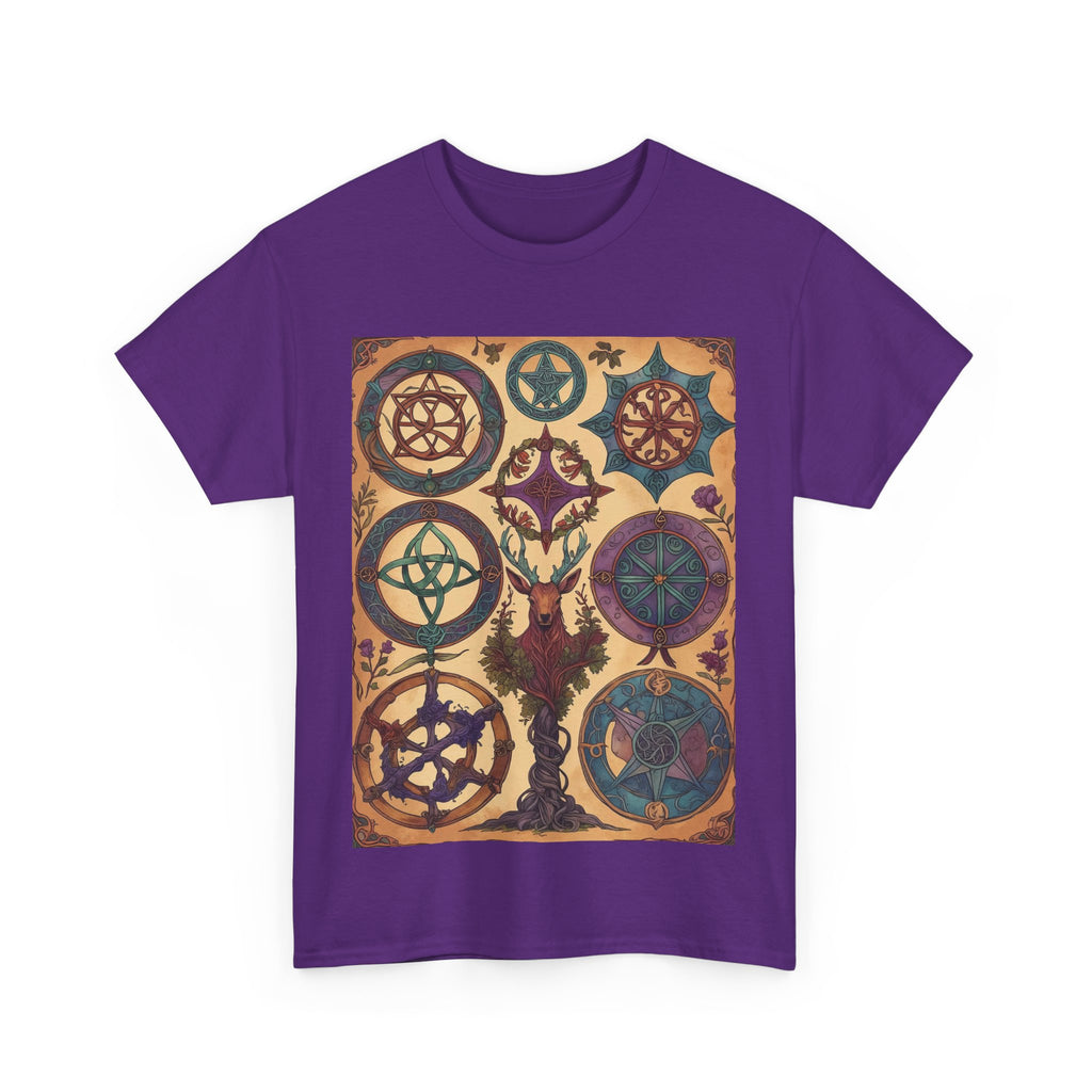 Mystical Art Unisex Heavy Cotton Tee, Trendy T-Shirt, Spiritual Vibes Tee, Gifting for Holidays, Everyday Wear