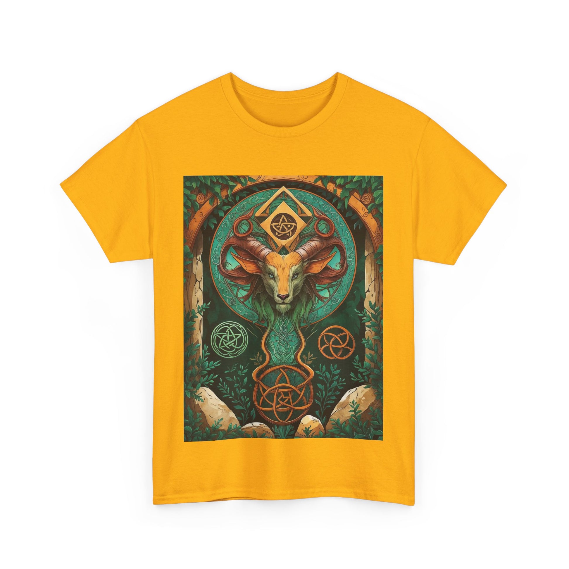 Mystical Graphic Tee, Unisex Heavy Cotton Tee, Bohemian Style Shirt, Gift for Spirituality, Witchy Fashion, Crystal Lover T-Shirt