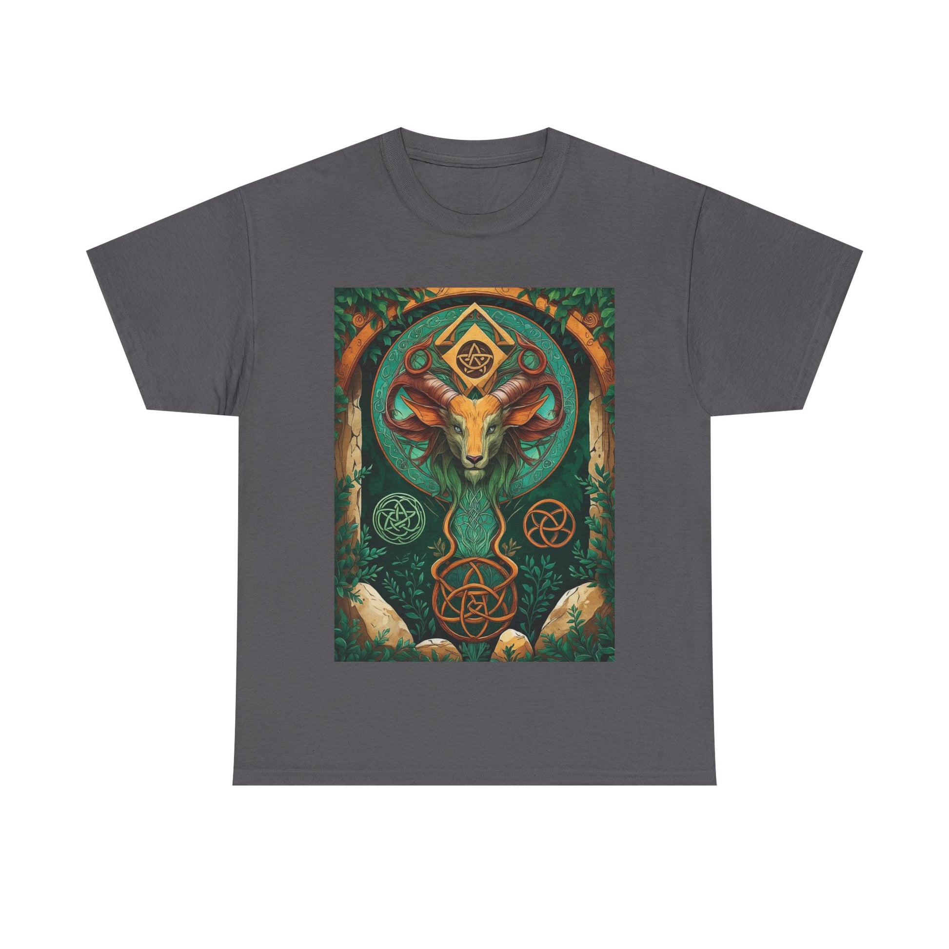 Mystical Graphic Tee, Unisex Heavy Cotton Tee, Bohemian Style Shirt, Gift for Spirituality, Witchy Fashion, Crystal Lover T-Shirt