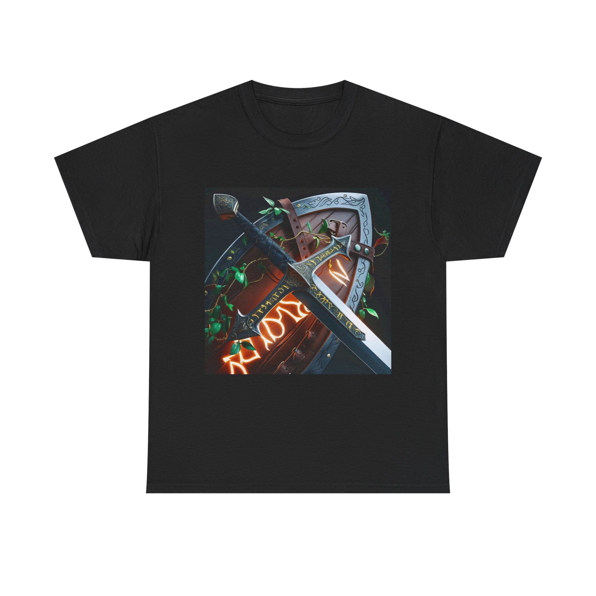 Fantasy Adventure Unisex Heavy Cotton Tee, Gaming Shirt, Geek Apparel, Wizard Graphic Tee, Unique Gift for Gamers