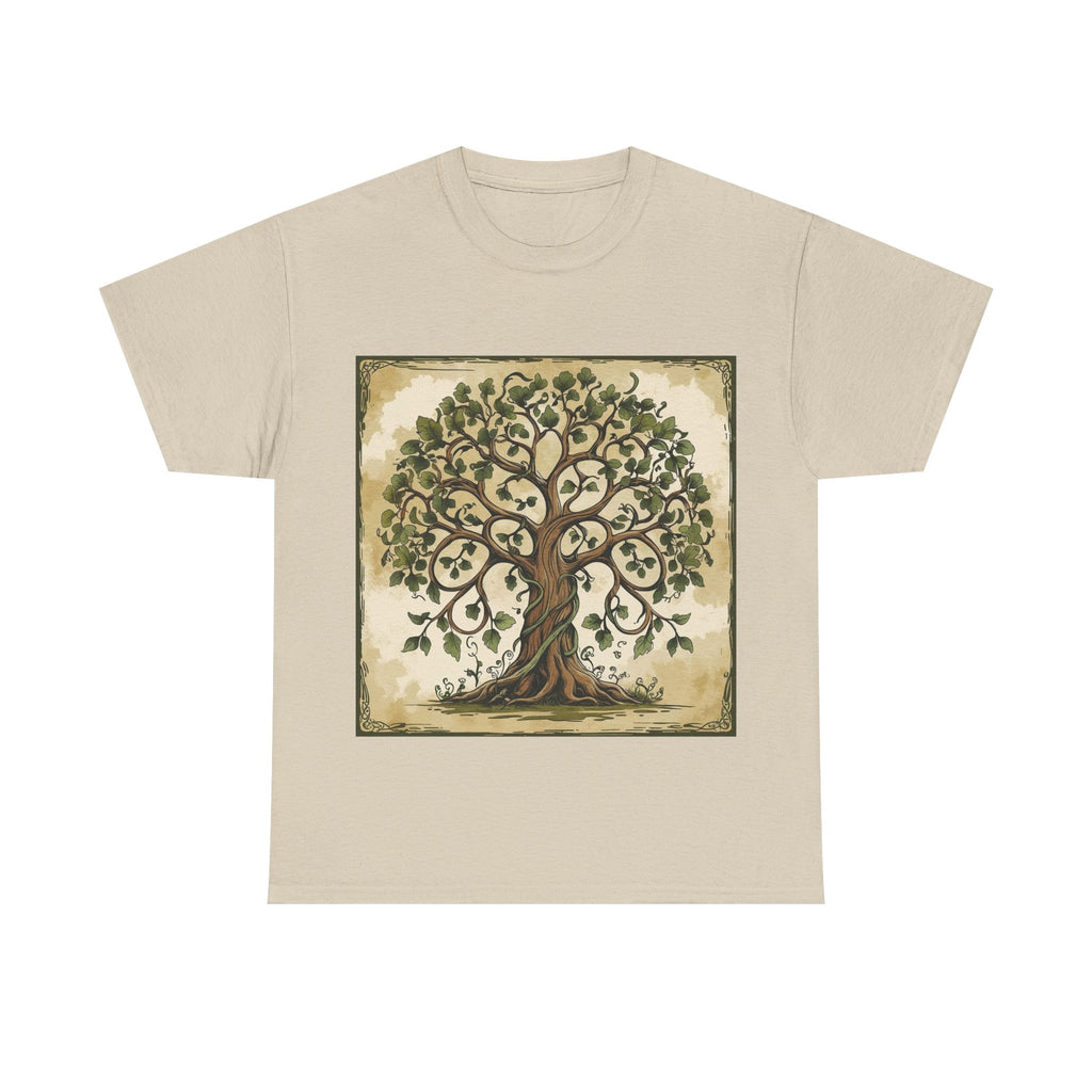 Unisex Heavy Cotton Tee with Nature and Crystal Designs, Bohemian T-Shirt, Tree of Life Tee, Gift for Yogis, Festival Apparel, [...]