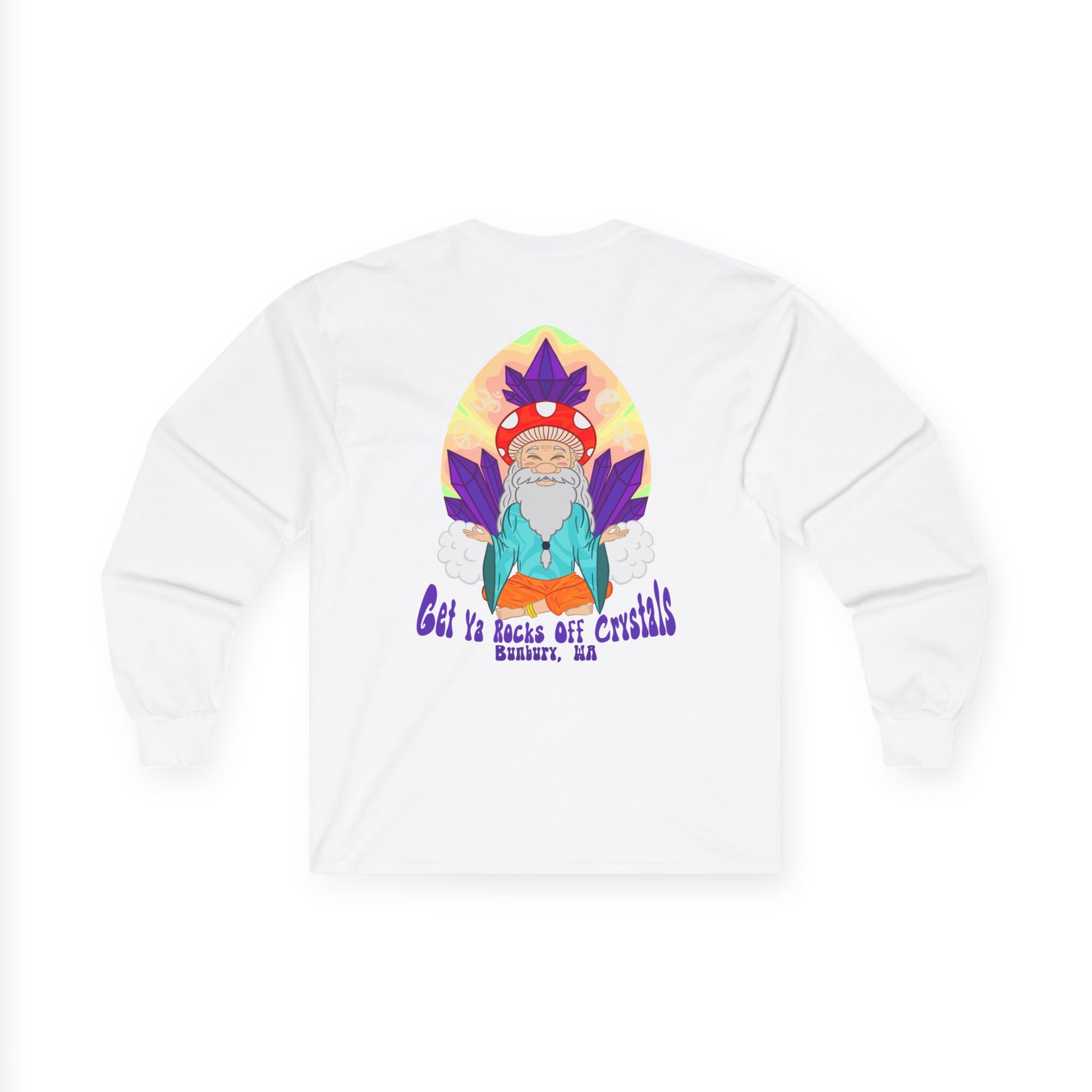 Crystal Shop Bunbury Long Sleeve Tee, - Get Ya Rocks Off Crystals, Unisex Cotton Shirt, Crystal Shop Merch, Unisex Long Sleeve