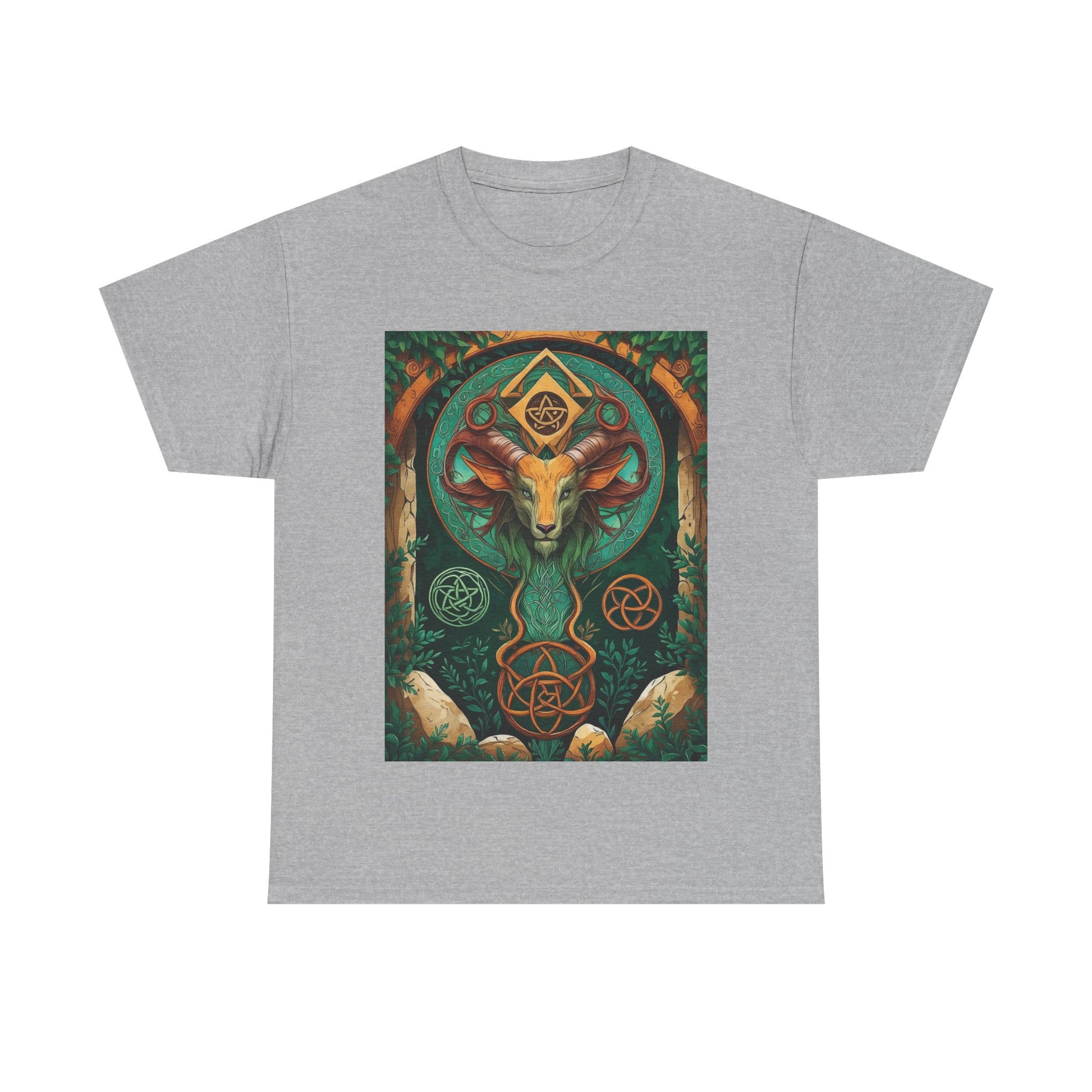 Mystical Graphic Tee, Unisex Heavy Cotton Tee, Bohemian Style Shirt, Gift for Spirituality, Witchy Fashion, Crystal Lover T-Shirt