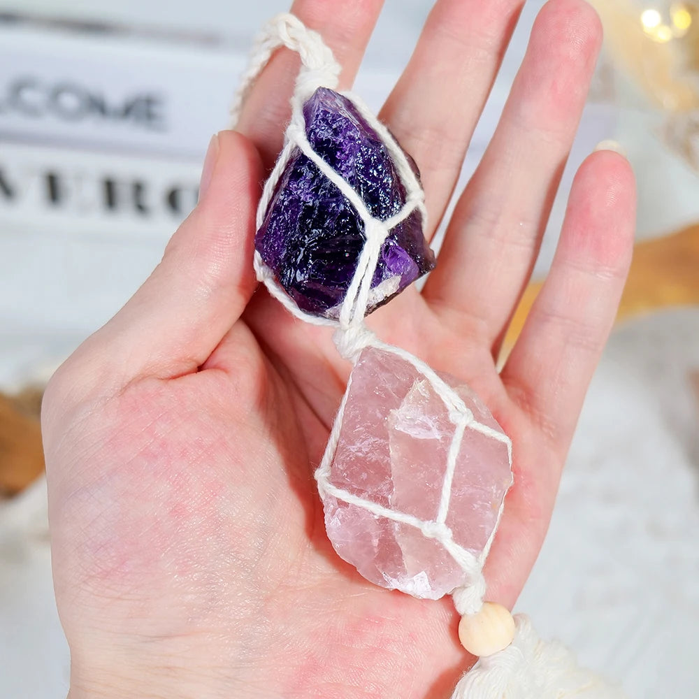 Raw Stone Handmade Woven Dream/Sun Catcher