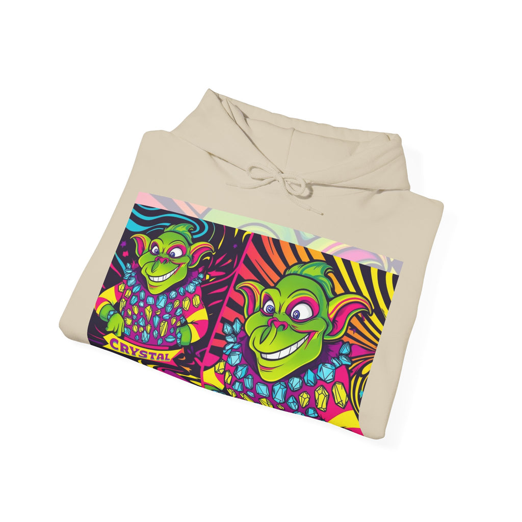 A Custom - Vibrant Crysta Goblin l-Themed Unisex Hoodie - "Get Ya Rocks Off Crystals" Design