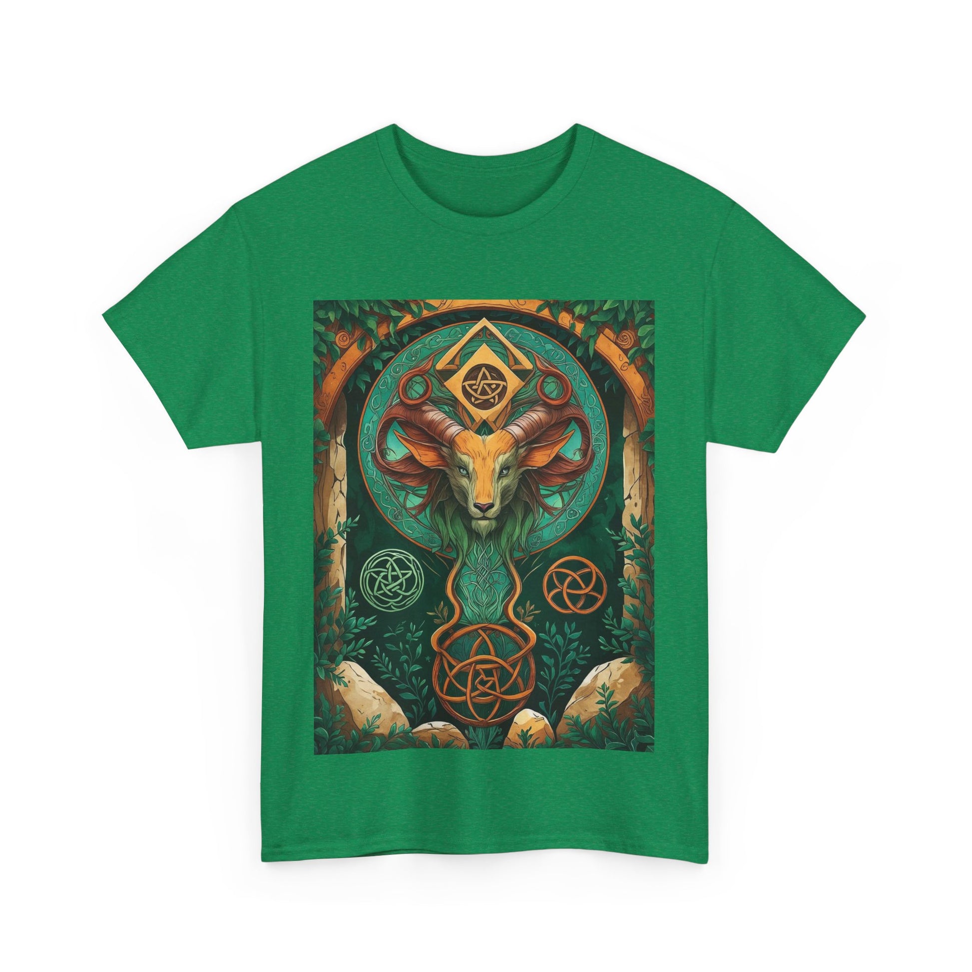 Mystical Graphic Tee, Unisex Heavy Cotton Tee, Bohemian Style Shirt, Gift for Spirituality, Witchy Fashion, Crystal Lover T-Shirt