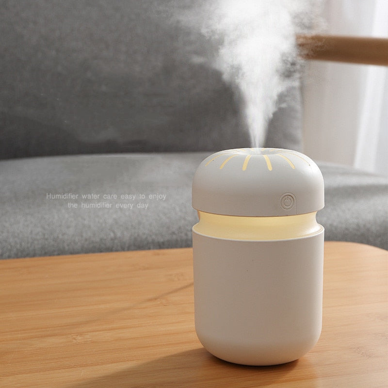 Ultrasonic Air Humidifier - Essential Oil Diffuser - 300ml USB