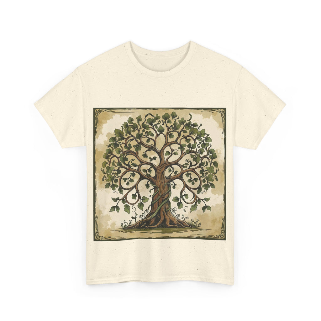Unisex Heavy Cotton Tee with Nature and Crystal Designs, Bohemian T-Shirt, Tree of Life Tee, Gift for Yogis, Festival Apparel, [...]