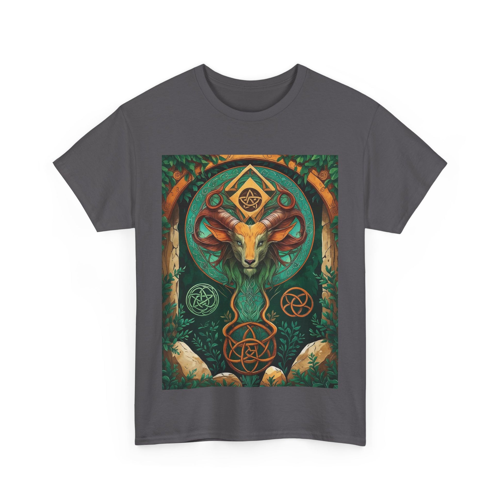 Mystical Graphic Tee, Unisex Heavy Cotton Tee, Bohemian Style Shirt, Gift for Spirituality, Witchy Fashion, Crystal Lover T-Shirt