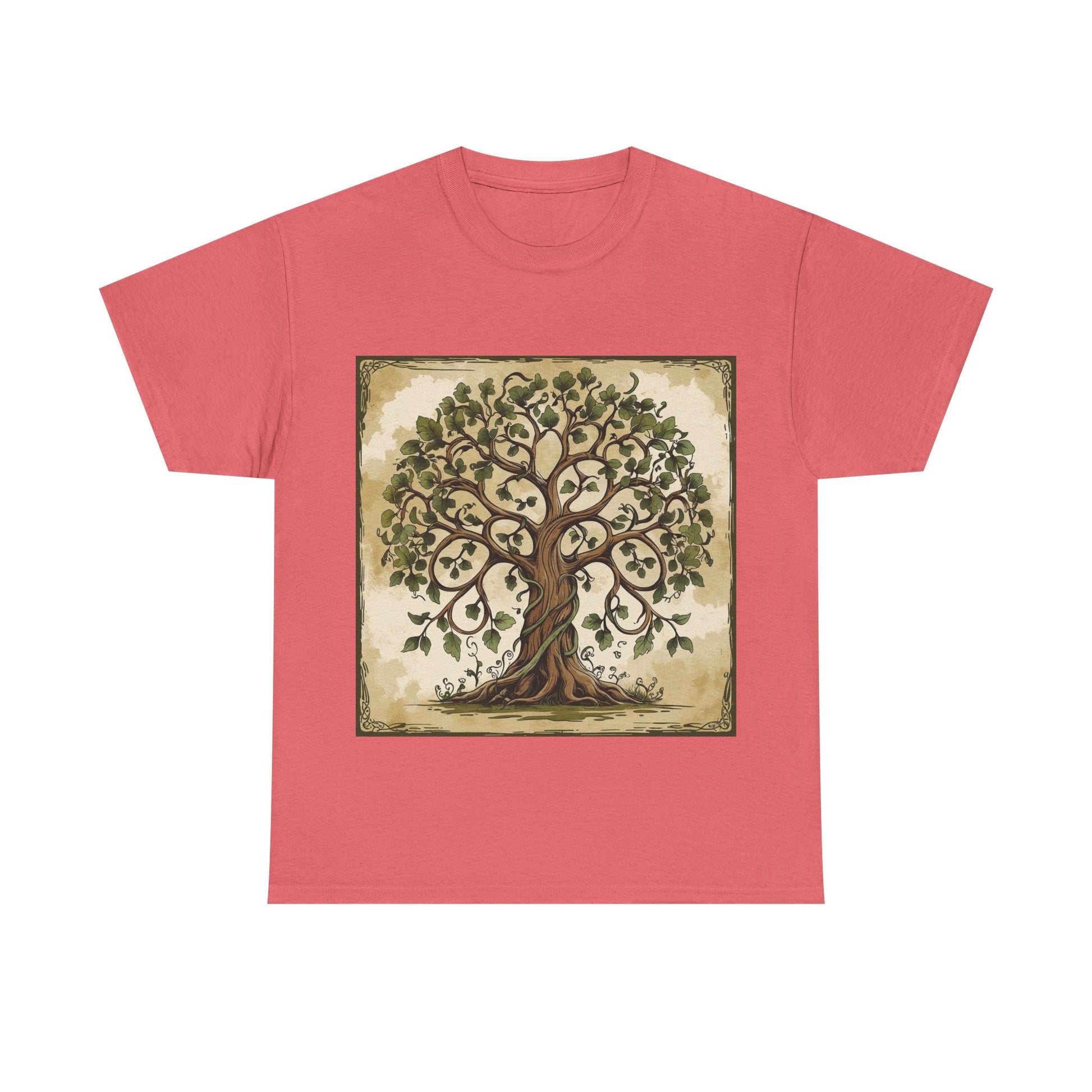 Unisex Heavy Cotton Tee with Nature and Crystal Designs, Bohemian T-Shirt, Tree of Life Tee, Gift for Yogis, Festival Apparel, [...]