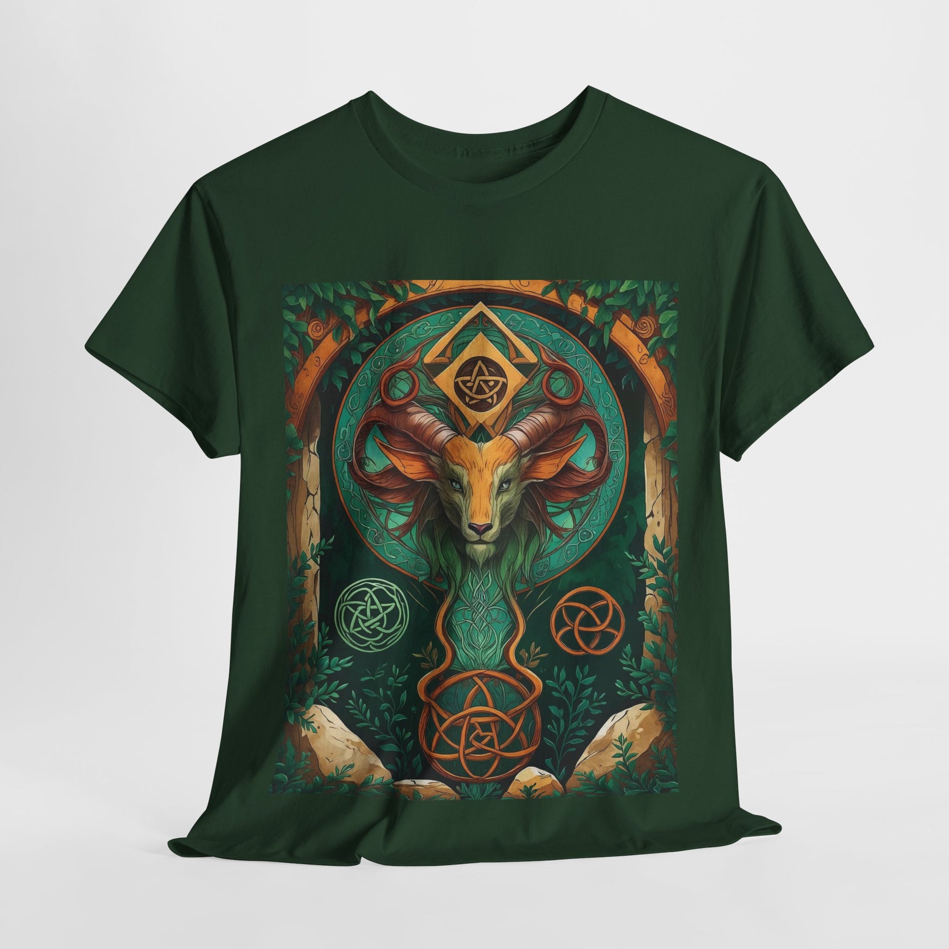 Mystical Graphic Tee, Unisex Heavy Cotton Tee, Bohemian Style Shirt, Gift for Spirituality, Witchy Fashion, Crystal Lover T-Shirt