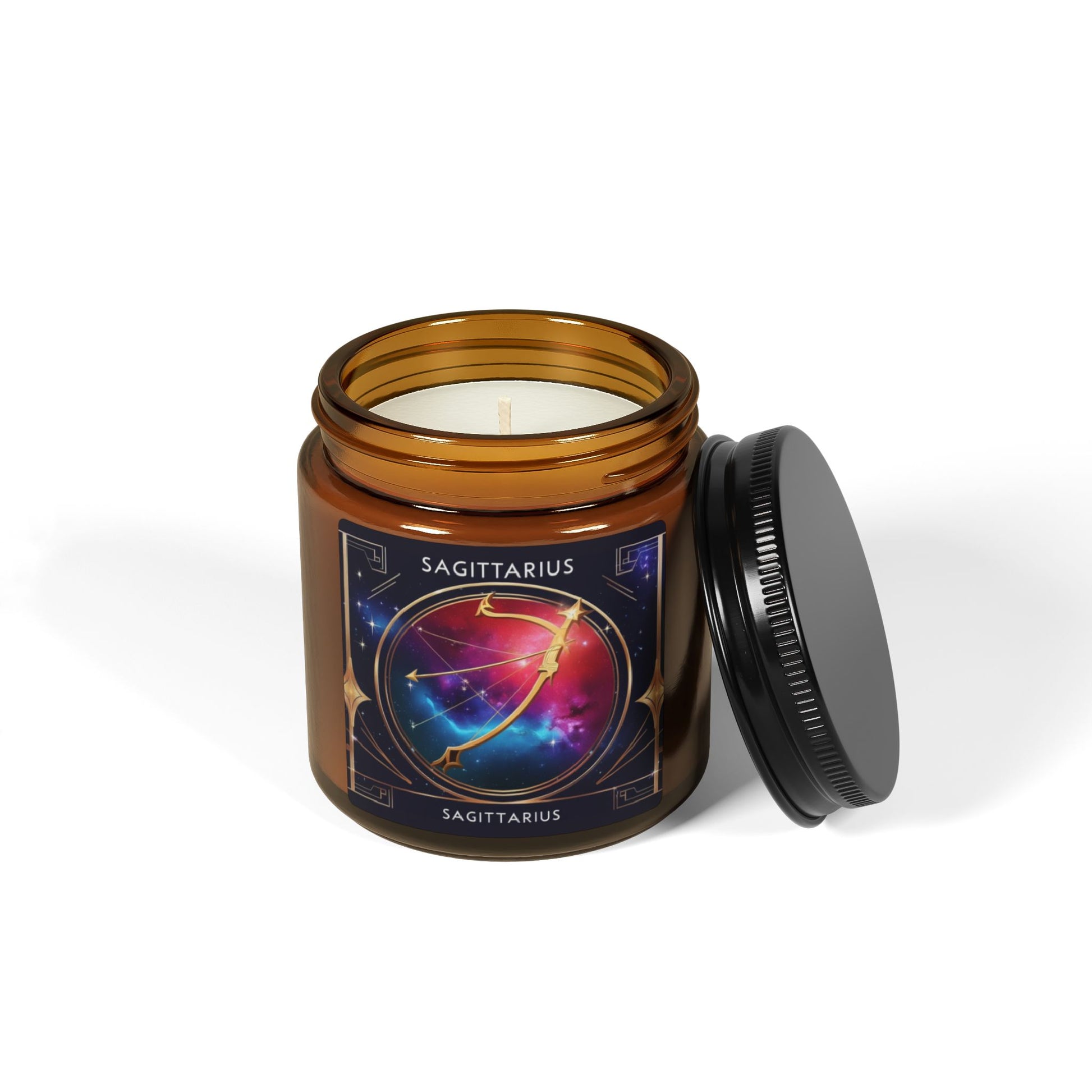 Sagittarius Scented Soy Candle | Zodiac Candle | Astrological Decor | Gift for Astrology Lovers | Amber Jar Candle