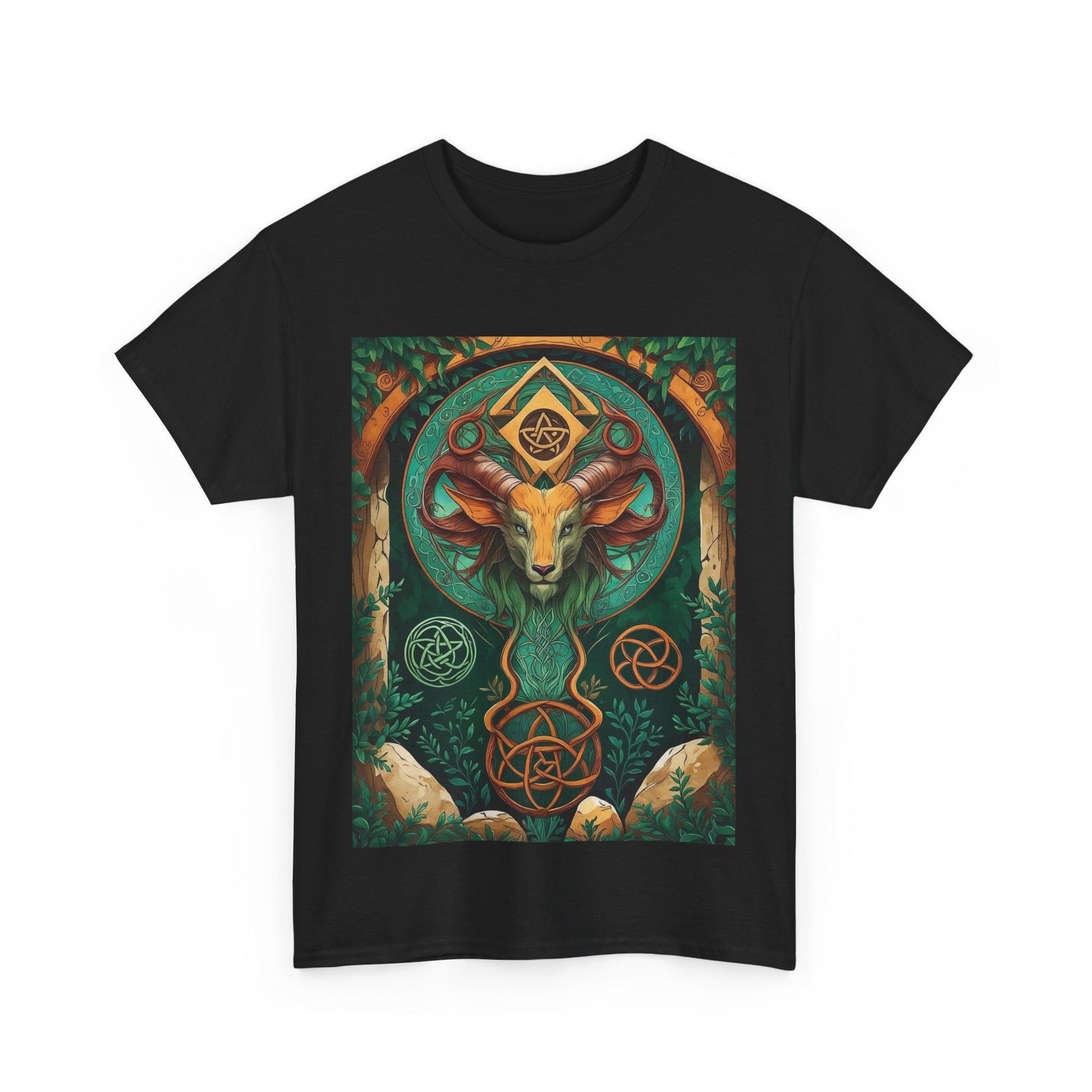 Mystical Graphic Tee, Unisex Heavy Cotton Tee, Bohemian Style Shirt, Gift for Spirituality, Witchy Fashion, Crystal Lover T-Shirt