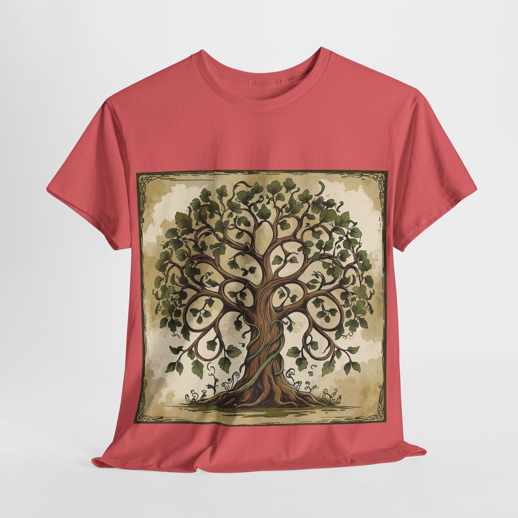 Unisex Heavy Cotton Tee with Nature and Crystal Designs, Bohemian T-Shirt, Tree of Life Tee, Gift for Yogis, Festival Apparel, [...]