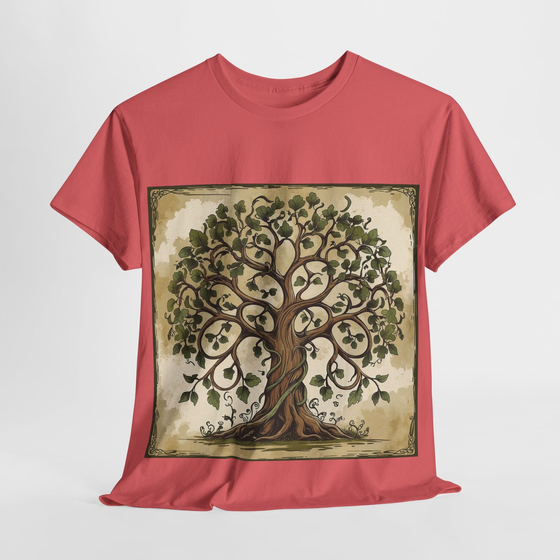 Unisex Heavy Cotton Tee with Nature and Crystal Designs, Bohemian T-Shirt, Tree of Life Tee, Gift for Yogis, Festival Apparel, [...]