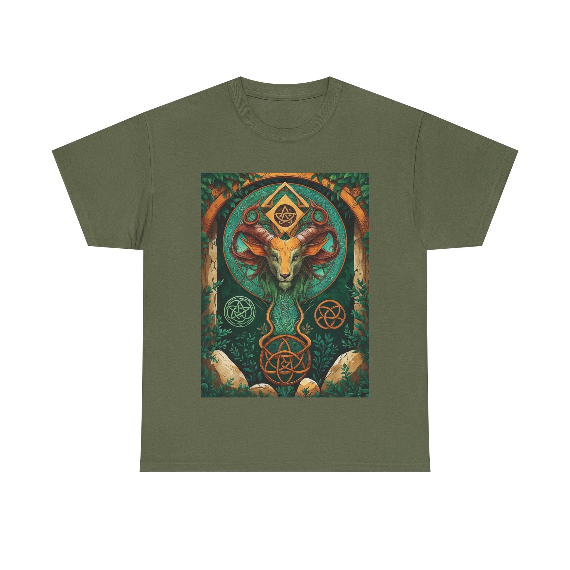 Mystical Graphic Tee, Unisex Heavy Cotton Tee, Bohemian Style Shirt, Gift for Spirituality, Witchy Fashion, Crystal Lover T-Shirt