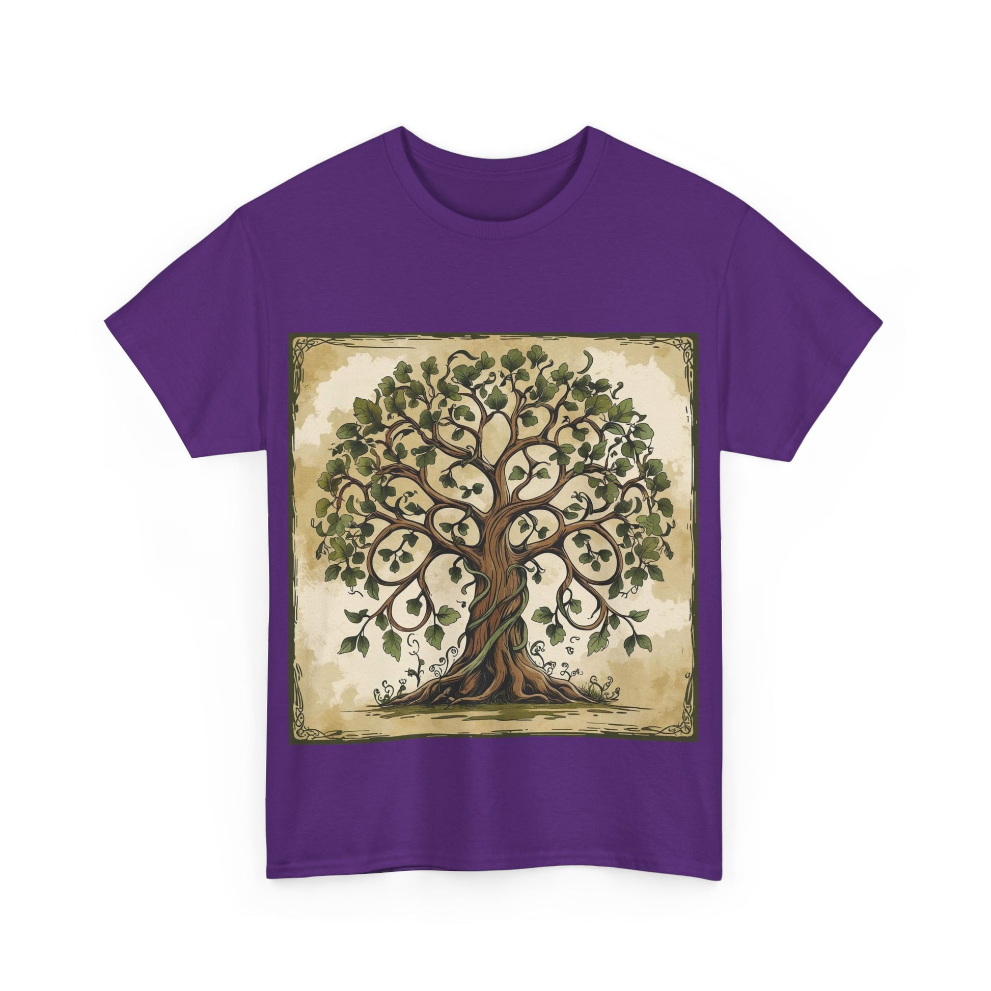Unisex Heavy Cotton Tee with Nature and Crystal Designs, Bohemian T-Shirt, Tree of Life Tee, Gift for Yogis, Festival Apparel, [...]