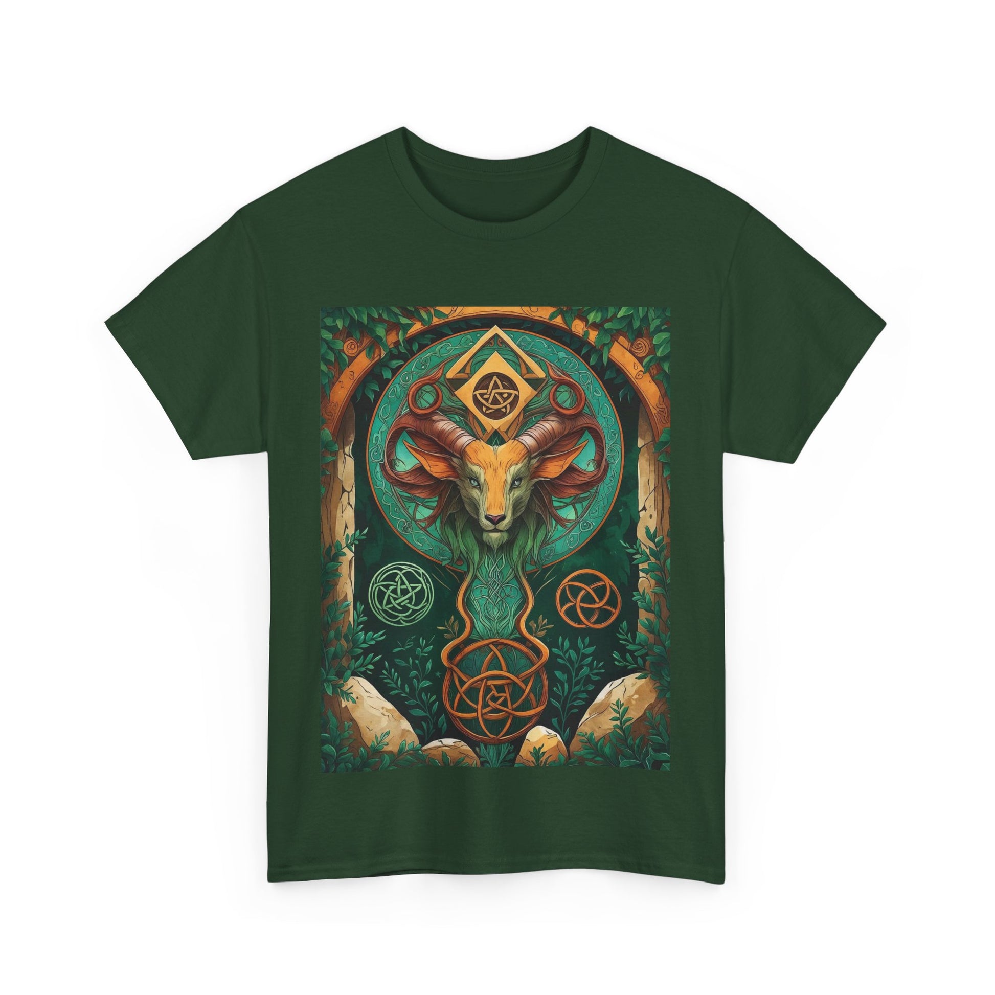 Mystical Graphic Tee, Unisex Heavy Cotton Tee, Bohemian Style Shirt, Gift for Spirituality, Witchy Fashion, Crystal Lover T-Shirt
