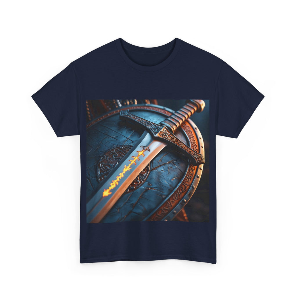 Epic Adventure Tee: Retro Sword & Crystal Design for Fantasy Lovers, Unisex Shirt, Gifts for Gamers, Casual Wear, Adventure Apparel