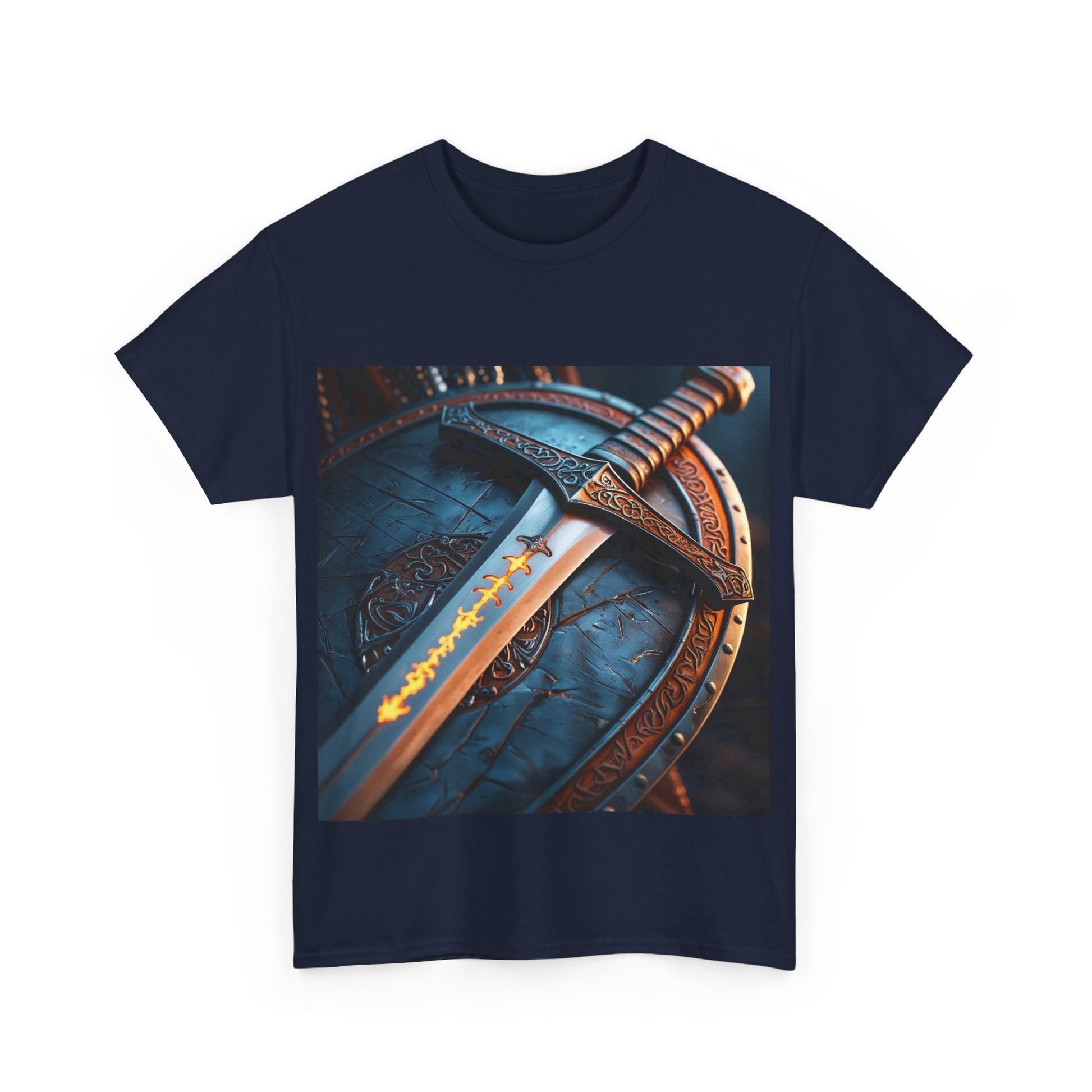Epic Adventure Tee: Retro Sword & Crystal Design for Fantasy Lovers, Unisex Shirt, Gifts for Gamers, Casual Wear, Adventure Apparel