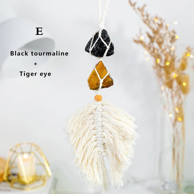Raw Stone Handmade Woven Dream/Sun Catcher