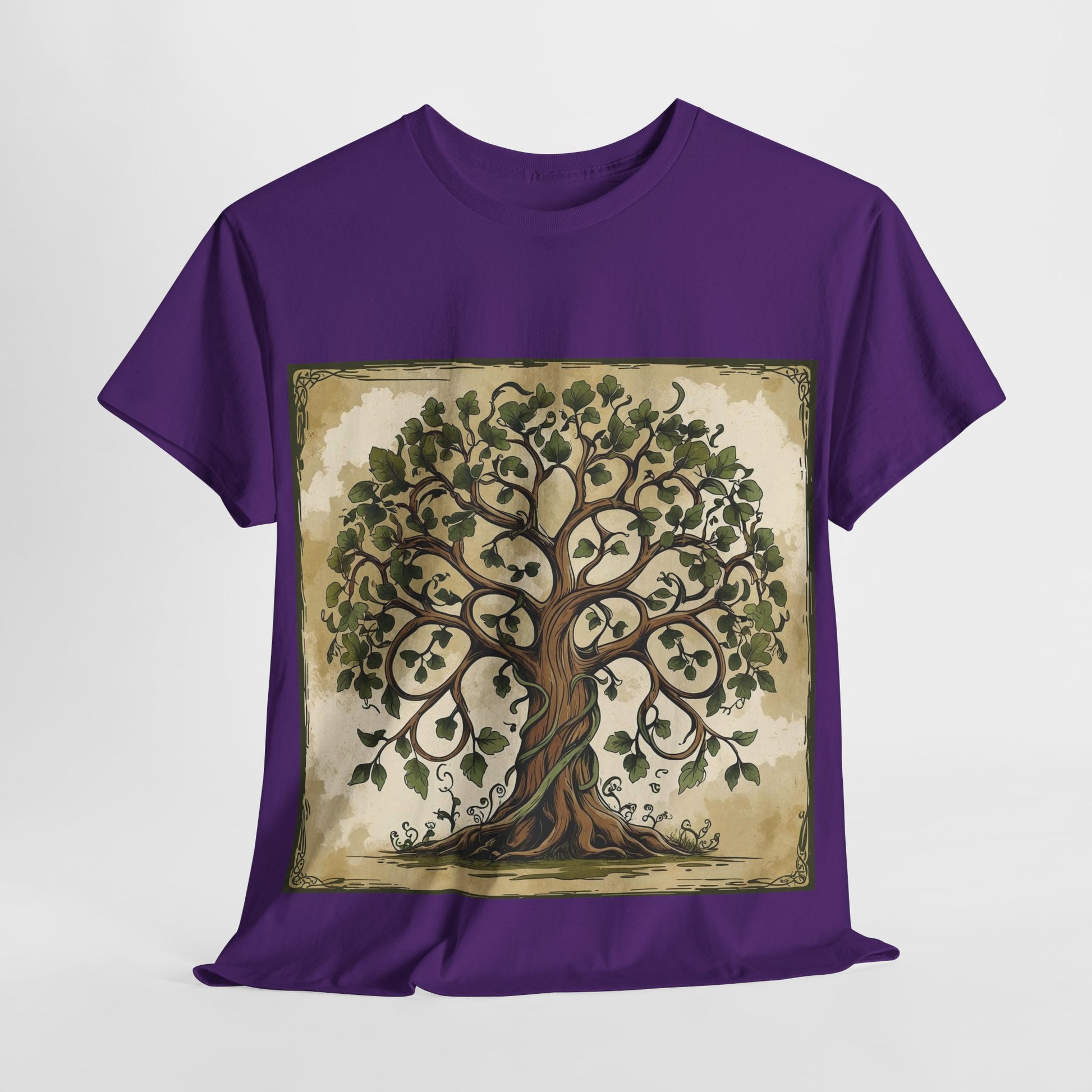 Unisex Heavy Cotton Tee with Nature and Crystal Designs, Bohemian T-Shirt, Tree of Life Tee, Gift for Yogis, Festival Apparel, [...]