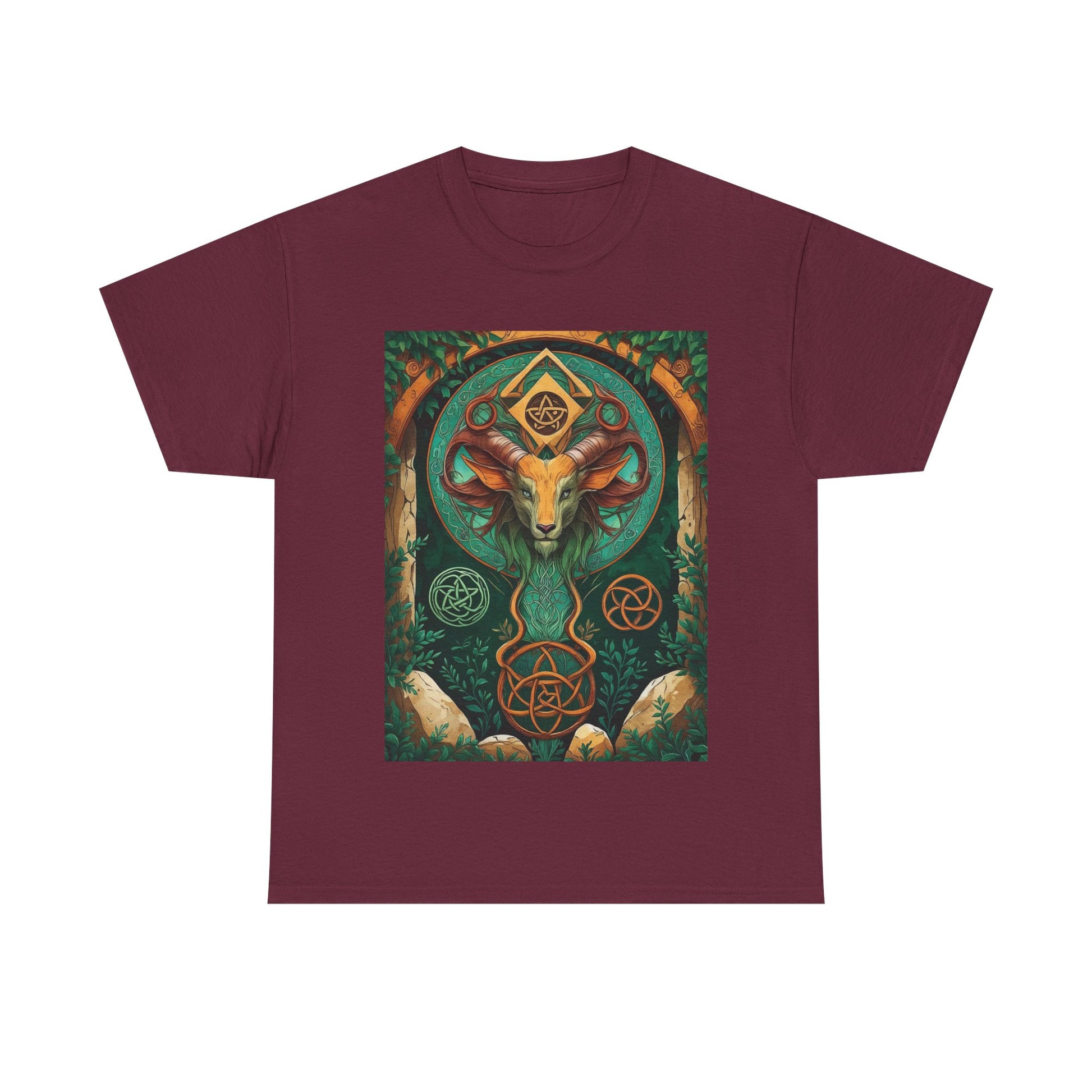 Mystical Graphic Tee, Unisex Heavy Cotton Tee, Bohemian Style Shirt, Gift for Spirituality, Witchy Fashion, Crystal Lover T-Shirt