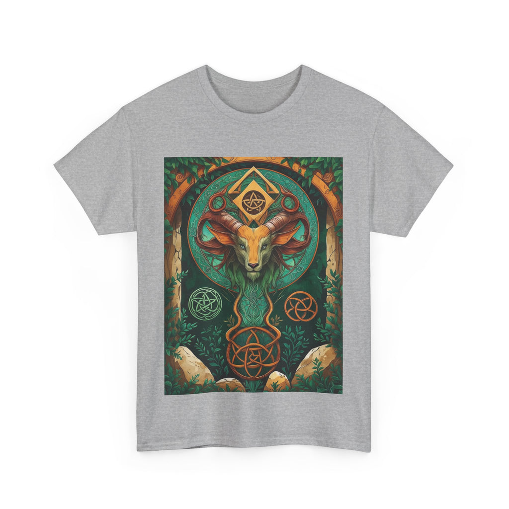 Mystical Graphic Tee, Unisex Heavy Cotton Tee, Bohemian Style Shirt, Gift for Spirituality, Witchy Fashion, Crystal Lover T-Shirt