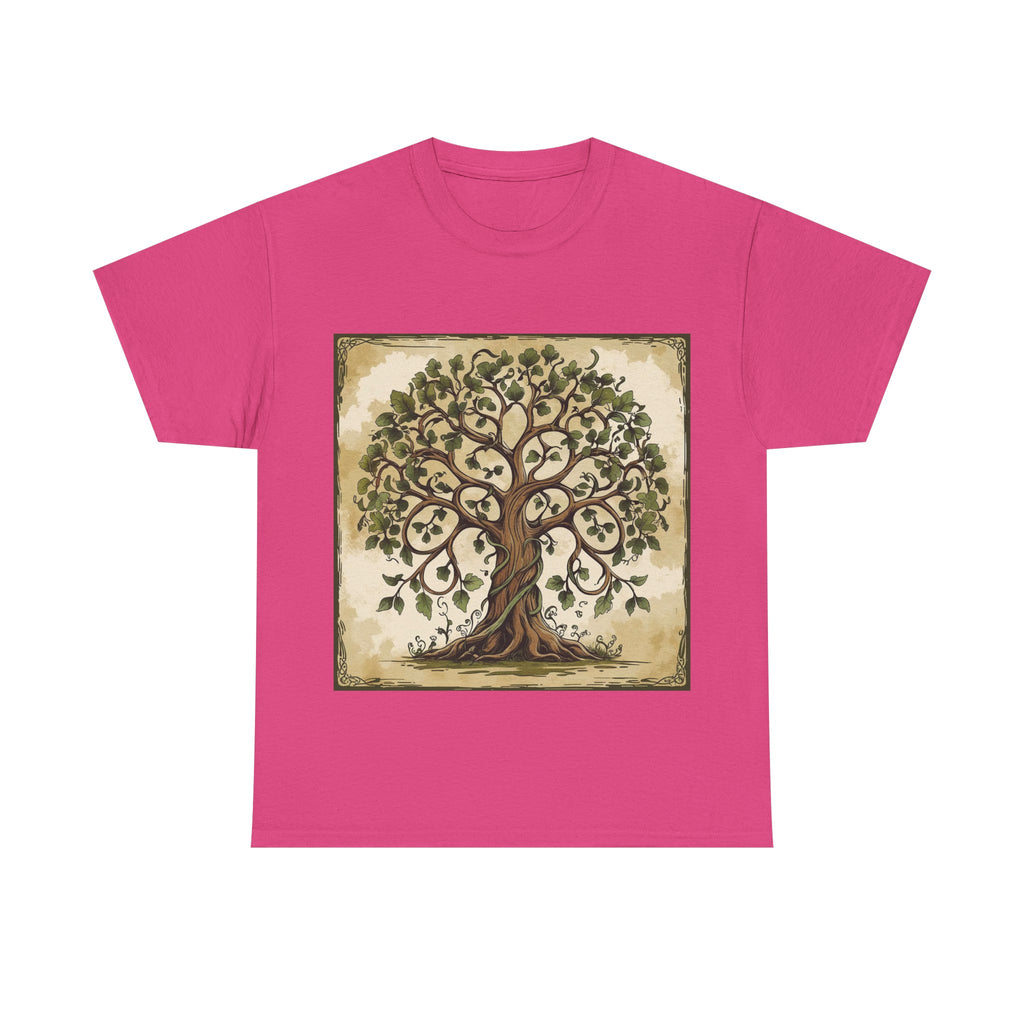 Unisex Heavy Cotton Tee with Nature and Crystal Designs, Bohemian T-Shirt, Tree of Life Tee, Gift for Yogis, Festival Apparel, [...]