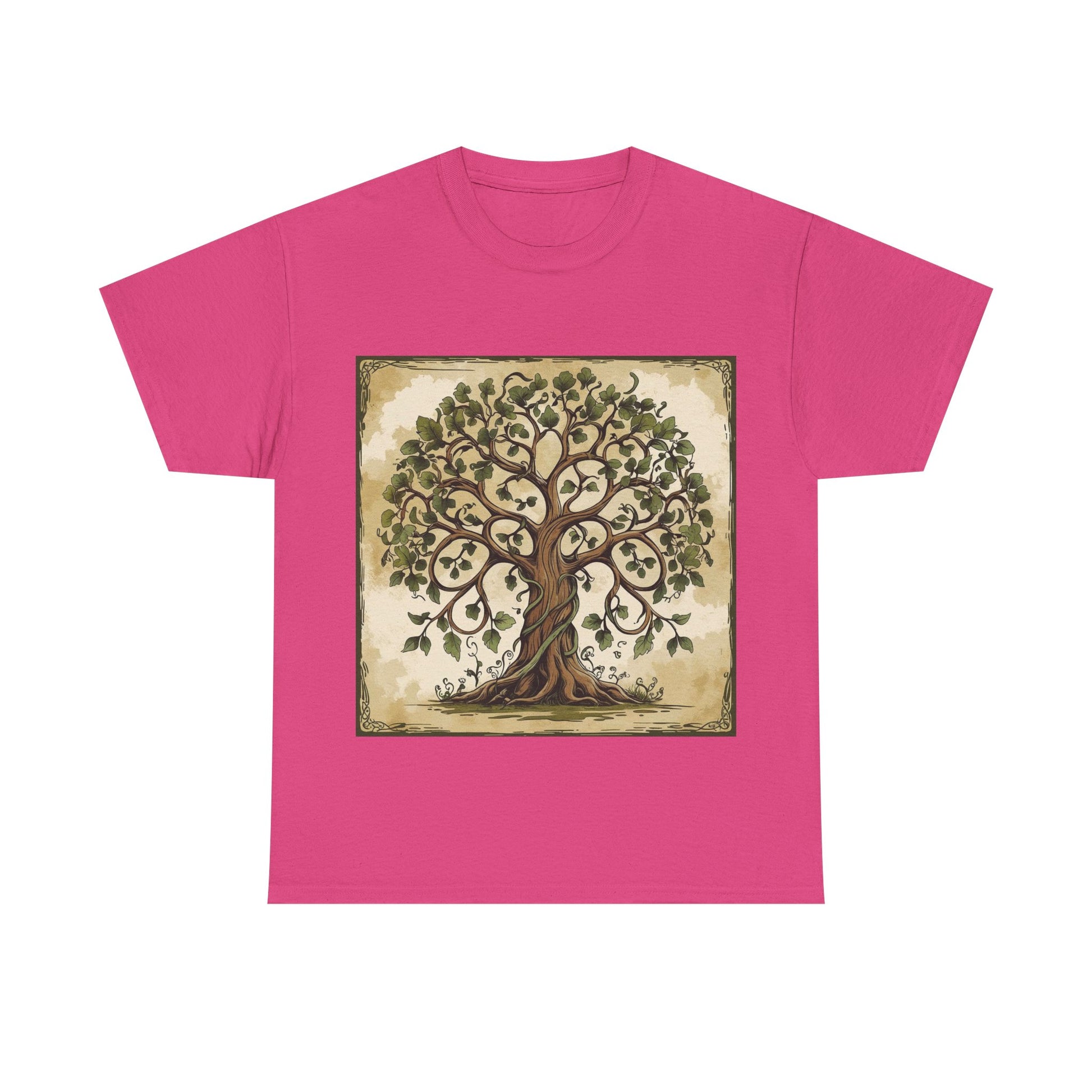 Unisex Heavy Cotton Tee with Nature and Crystal Designs, Bohemian T-Shirt, Tree of Life Tee, Gift for Yogis, Festival Apparel, [...]