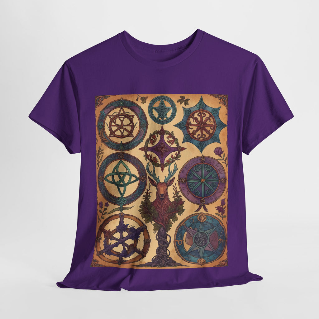 Mystical Art Unisex Heavy Cotton Tee, Trendy T-Shirt, Spiritual Vibes Tee, Gifting for Holidays, Everyday Wear