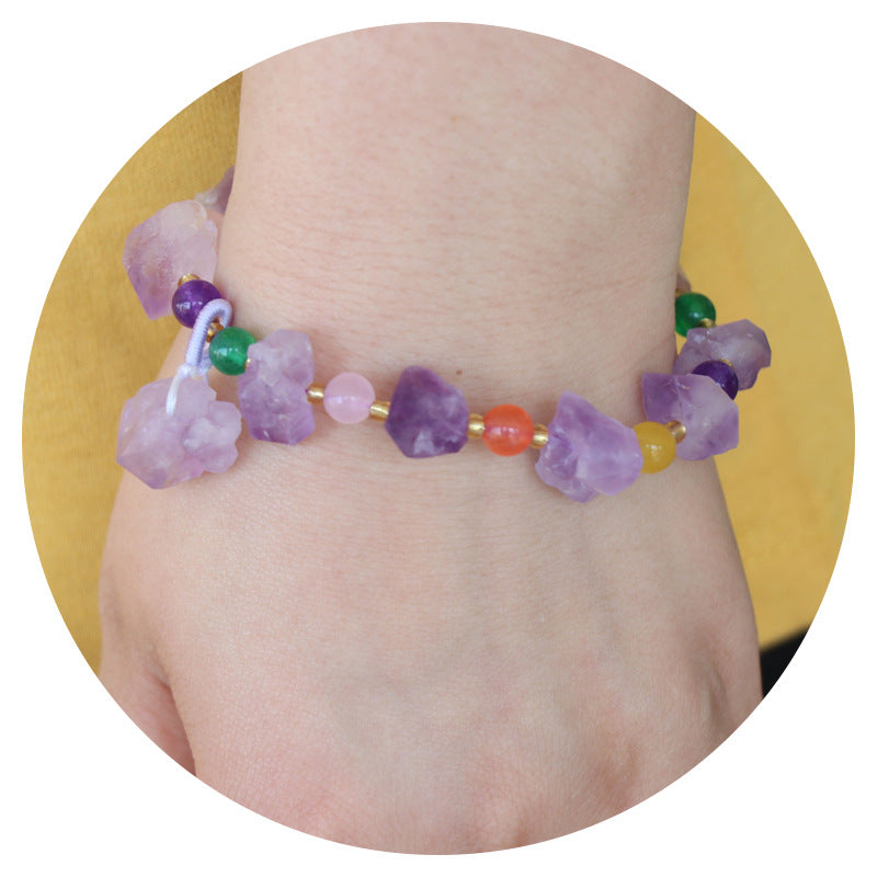 Amethyst Raw Stone Bracelet
