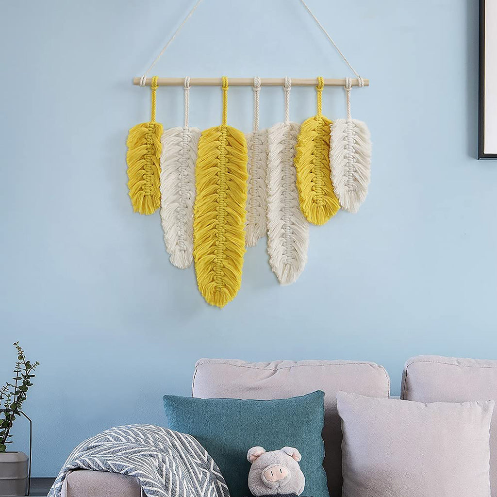 Macrame - Feather inspired wall hanging
