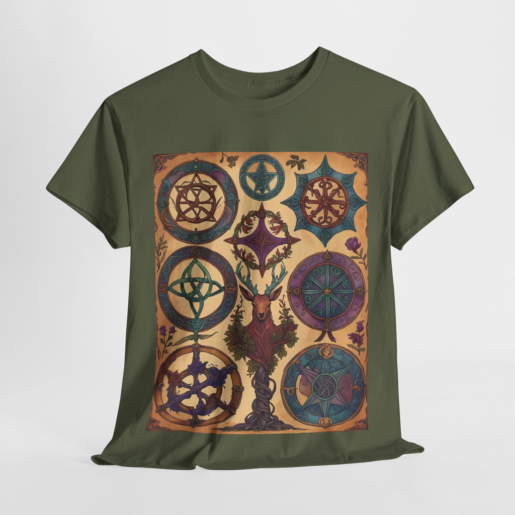 Mystical Art Unisex Heavy Cotton Tee, Trendy T-Shirt, Spiritual Vibes Tee, Gifting for Holidays, Everyday Wear