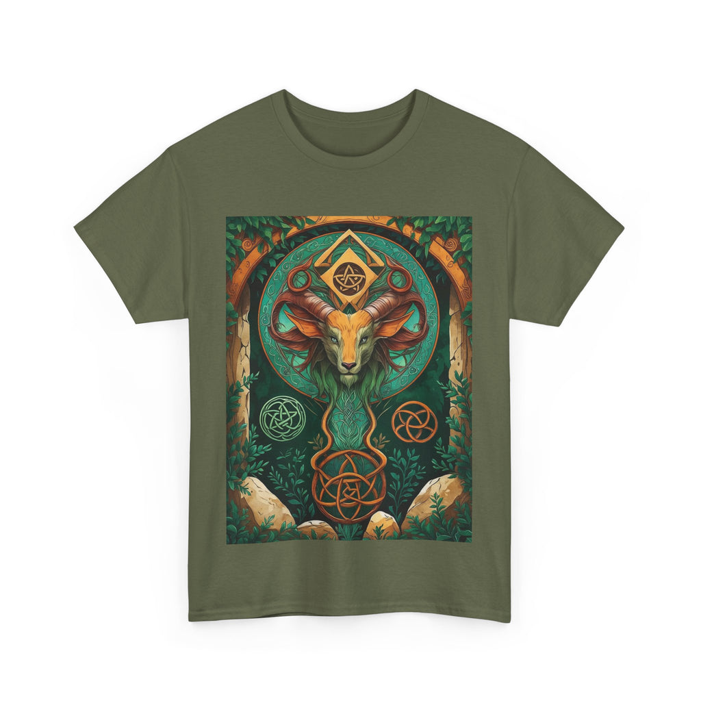 Mystical Graphic Tee, Unisex Heavy Cotton Tee, Bohemian Style Shirt, Gift for Spirituality, Witchy Fashion, Crystal Lover T-Shirt