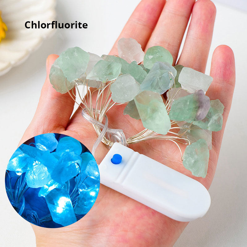 Natural Raw Stone - LED Light Strings - Multi Stone