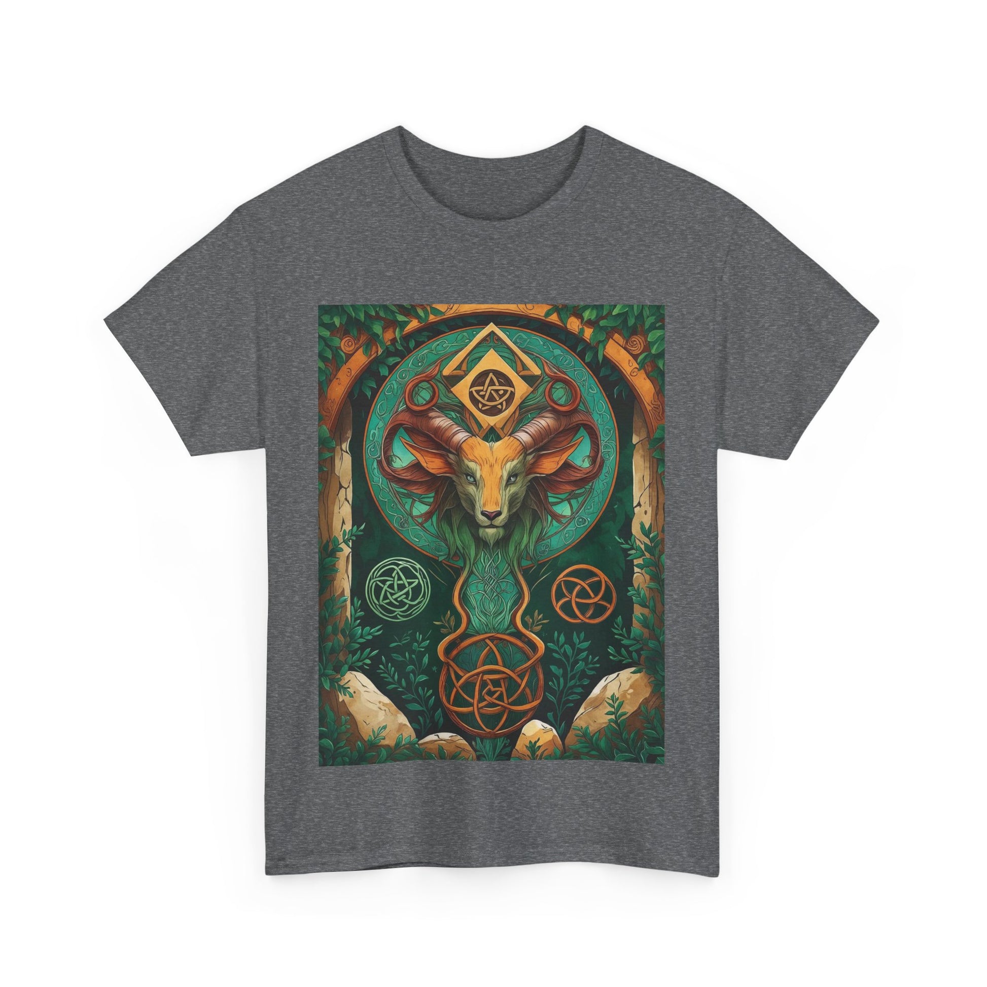 Mystical Graphic Tee, Unisex Heavy Cotton Tee, Bohemian Style Shirt, Gift for Spirituality, Witchy Fashion, Crystal Lover T-Shirt