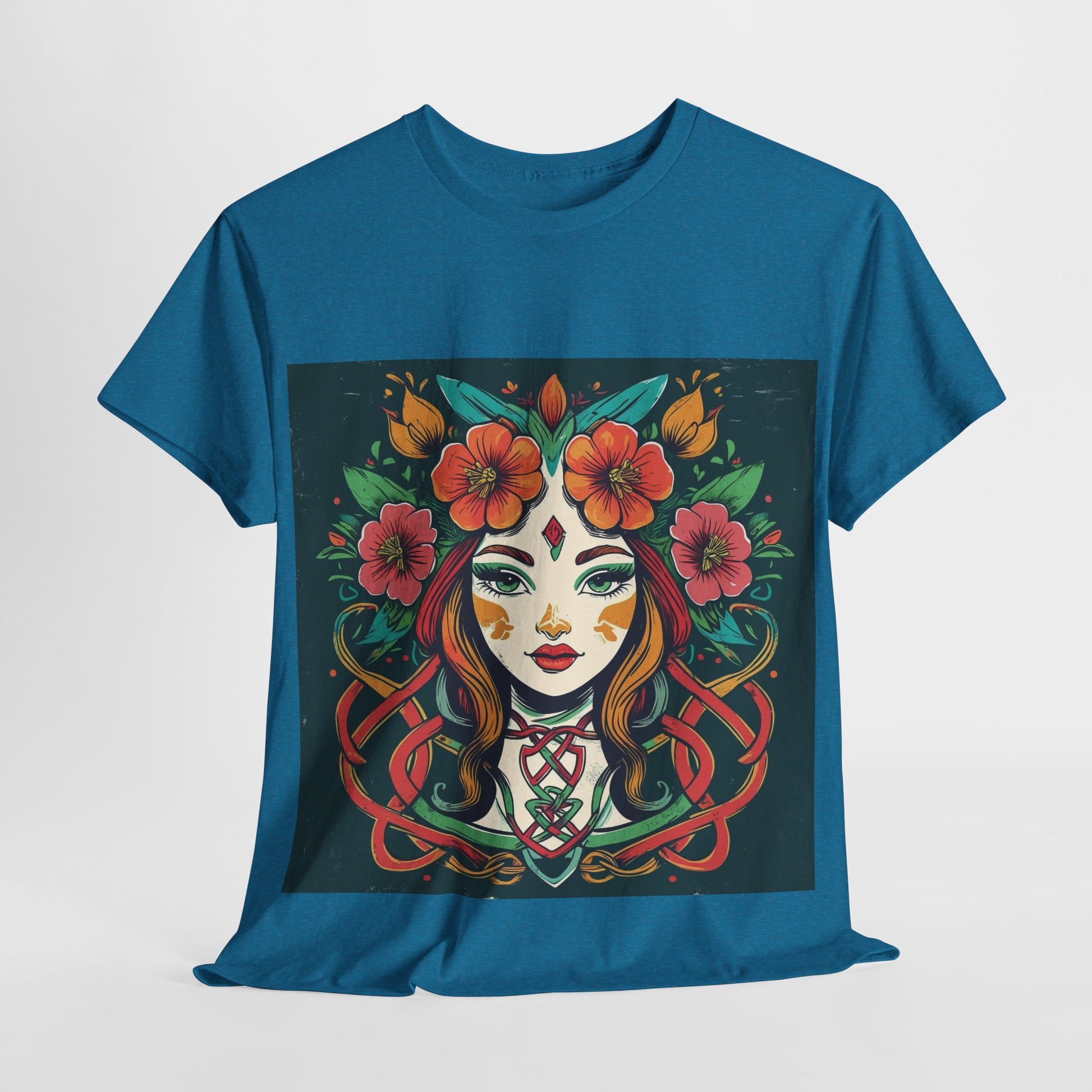 Whimsical Graphic Tee, Artistic Floral Shirt, Trendy Unisex Cotton Tee, Unique Gift for Art Lovers, Casual Wear for All Occasions